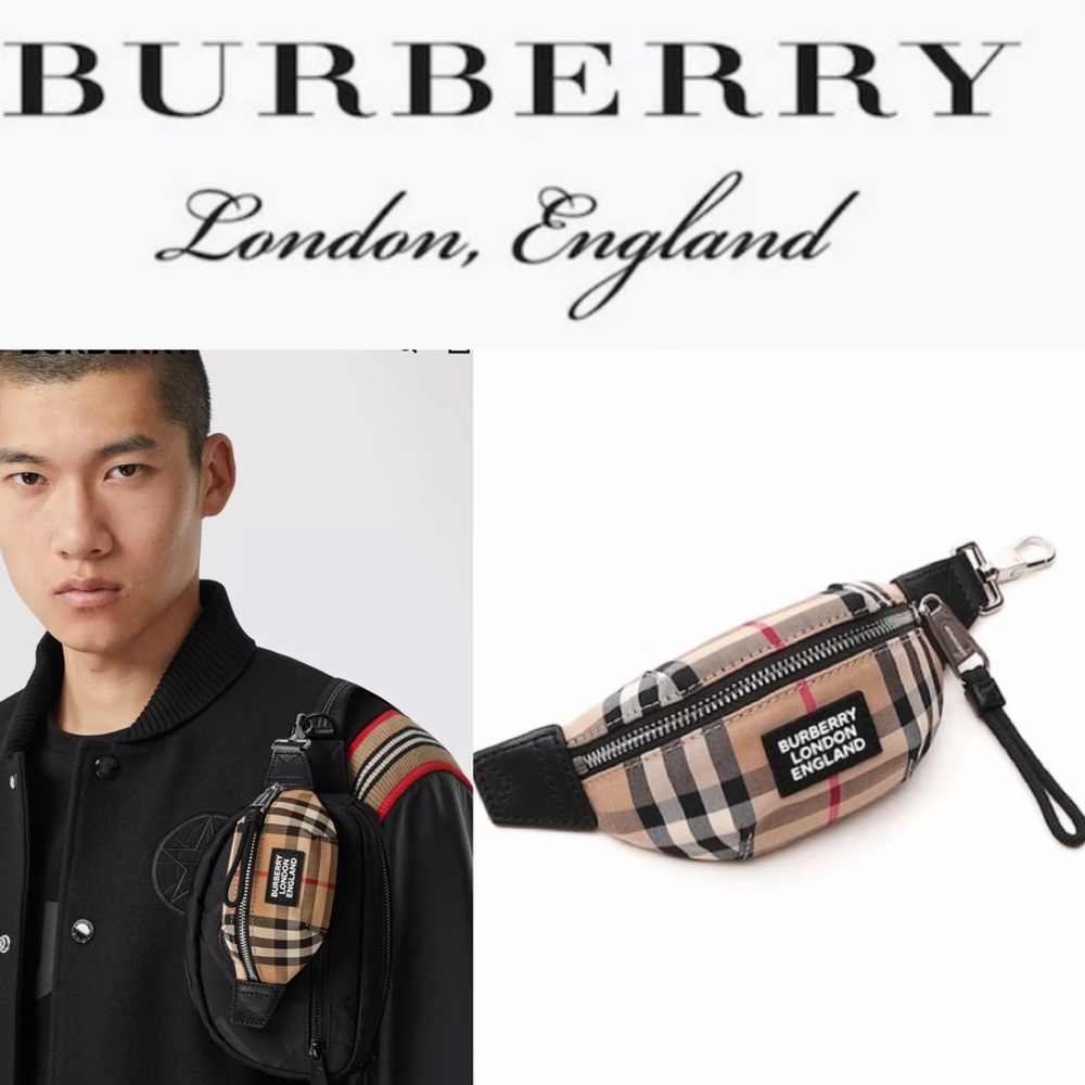 New💕Burberry Bum check bag charm - Picture 1 of 11